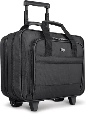 Solo New York Rolling Case with Wheels - Roller Laptop Bag, Wheeled Briefcase for Women & Men, Carry On Size for Travel, Fits 15.6" Computer - Carnegie, Black