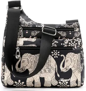 STUOYE Nylon Multi-Pocket Crossbody Purse Bags for Women Travel Shoulder Bag