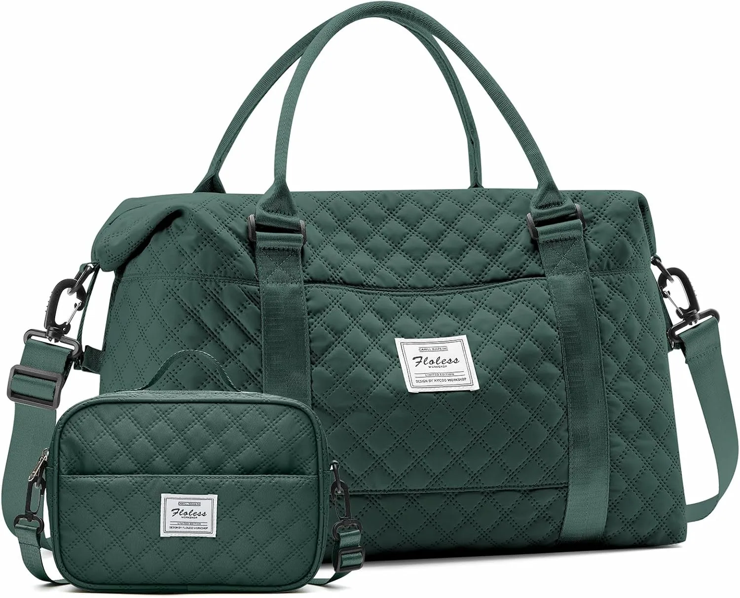 Travel Bag for Women - Overnight Duffel Weekender with Toiletry & Gym Bag, Personal Carry On