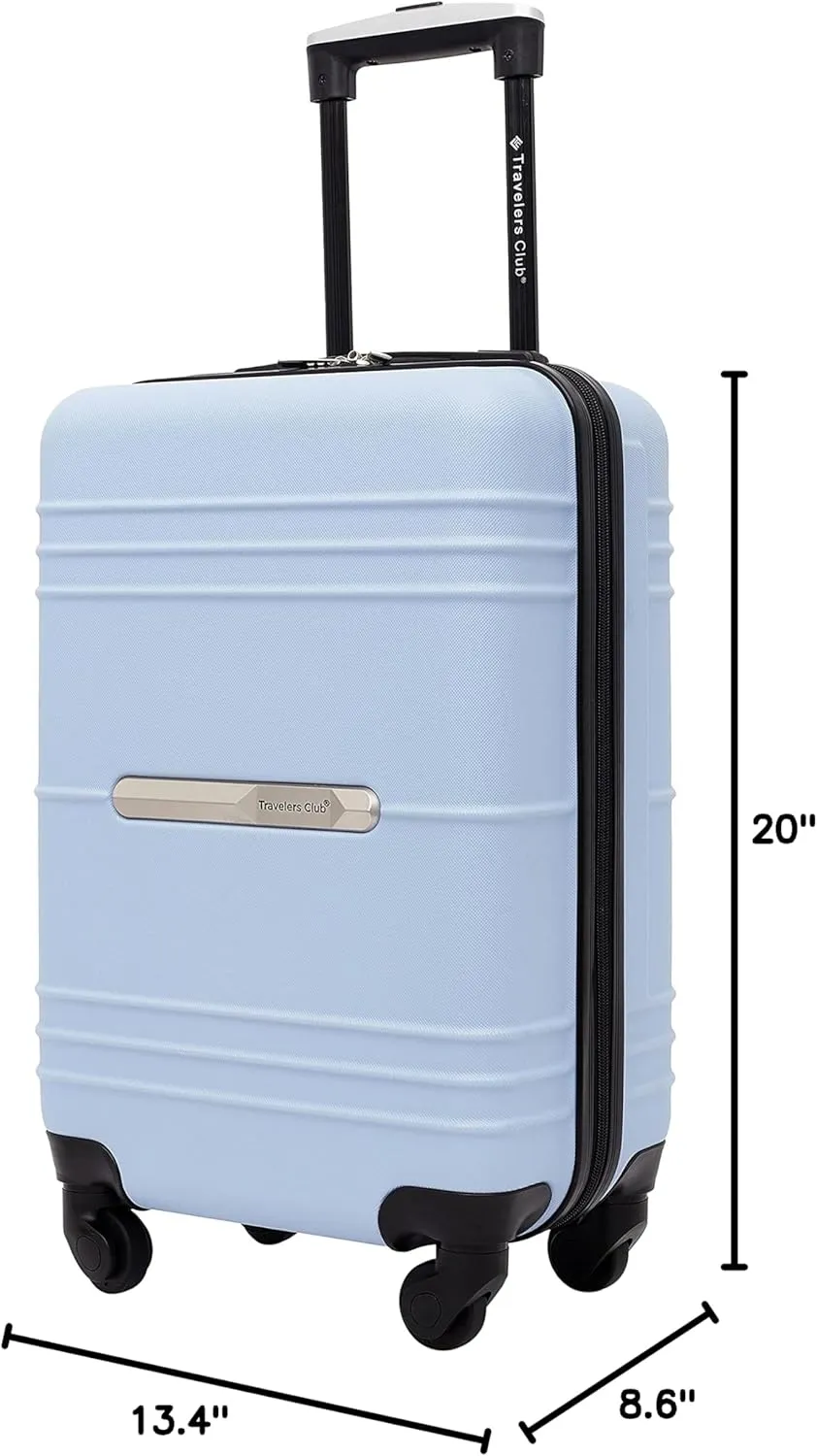Travelers Club Richmond Spinner Luggage, Blue, Carry-On 22-Inch