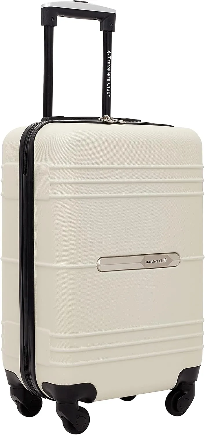 Travelers Club Richmond Spinner Luggage, Bone, Carry-On 22-Inch