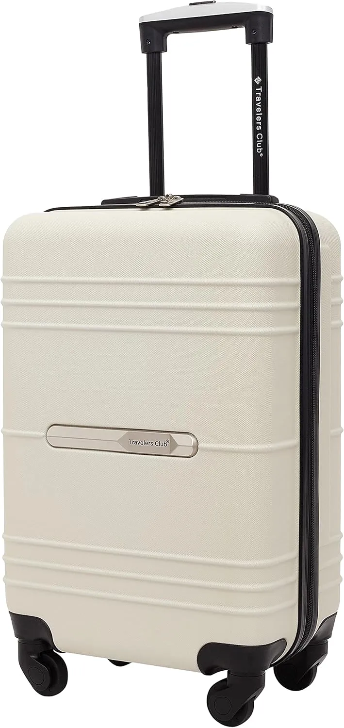 Travelers Club Richmond Spinner Luggage, Bone, Carry-On 22-Inch
