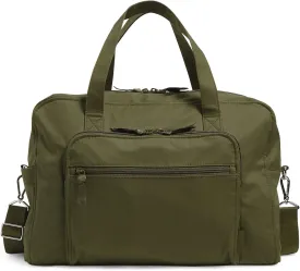 Vera Bradley Women's Cotton Weekender Travel Bag, Climbing Ivy Green, One Size