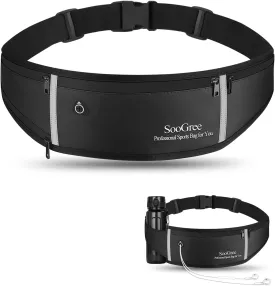 Women Men's Adjustable Waist Pack - Waterproof Running Fanny Pack With Reflective Strip for Running, Walking, Cycling, Camping, Gym